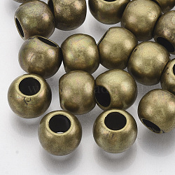 CCB Plastic European Beads, Large Hole Beads, Rondelle, Antique Bronze, 10x8mm, Hole: 4.5mm, about 1400pcs/500g(CCB-S160-234AB)