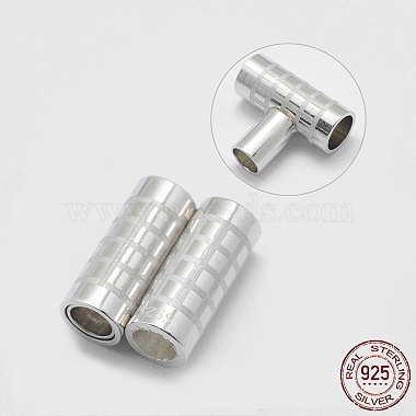 Platinum Column Sterling Silver Magnetic Clasps