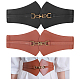 WADORN 2Pcs 2 Colors PU Leather Wide Elastic Corset Belts for Women Girl(AJEW-WR0002-10)-1