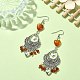 Dyed Natural Red Agate Heart Chandelier Earrings(EJEW-JE05364-04)-3