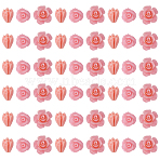 60Pcs 3 Styles Dyed Synthetic Coral Carved Beads, Flower, Pink, 8~12x8~12x6.5~8.5mm, Hole: 1~1.3mm, 20pcs/style(CORA-SC0001-21A)