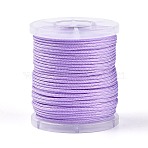 25M Nylon Braided Cord, Chinese Knotting Cord for Jewelry Making Macrame Craft, Lilac, 1mm, about 27.34 Yards(25m)/Roll(NWIR-T002-02A-07)