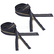 Fingerinspire Garment Accessories, Metal with Nylon Zipper, Zip-fastener Components, Black, 68x3.5x0.3cm(FIND-FG0001-13)