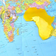 Map Coasters Silicone Molds, Resin Casting Molds, For UV Resin, Africa, White, 135x125x9mm(DIY-O019-03)