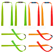 16Pcs 2 Colors Elastic Latex Slingshot Flat Rubber Bands, with Microfiber Leather Catapult, Slingshot Replacement Band Accessories, Mixed Color, 480x14~19x1~1.5mm, Hole: 3mm(FIND-FH0002-69)