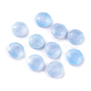 Natural Jade Cabochons, Faceted, Flat Round, 10x4.5mm(G-G835-A01-03)