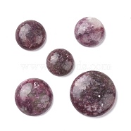 Natural Lepidolite Cabochons, Half Round, 18~30x6~8mm(G-P469-15A)