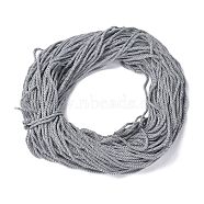 Polyester Cord, Twisted Cord, Silver, 5mm, about 97~100m/bundle(NWIR-P021-023)