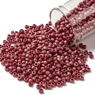 TOHO Round Seed Beads, Japanese Seed Beads, (405F) Opaque ABFrost Cherry, 8/0, 3mm, Hole: 1mm, about 1110pcs/50g(SEED-XTR08-0405F)