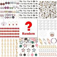 Lucky Bag, Random Styles Style Alloy Rhinestone Beads, Charms, Slide Charms Kits, Random Color(DIY-LUCKYBAY-89)