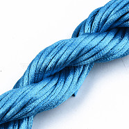 Polyester Thread, Deep Sky Blue, 2mm, about 10m/bundle(OCOR-S124-23)