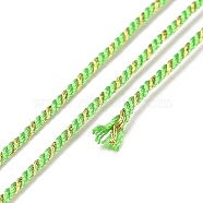 Polycotton Filigree Cord, Braided Rope, with Plastic Reel, for Wall Hanging, Crafts, Gift Wrapping, Pale Green, 1.2mm, about 27.34 Yards(25m)/Roll(OCOR-E027-02B-07)