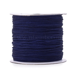 Nylon Thread, Nylon Jewelry Cord for Custom Woven Jewelry Making, Prussian Blue, 0.6mm, about 142.16 yards(130m)/roll(NWIR-D055-0.6mm-25)