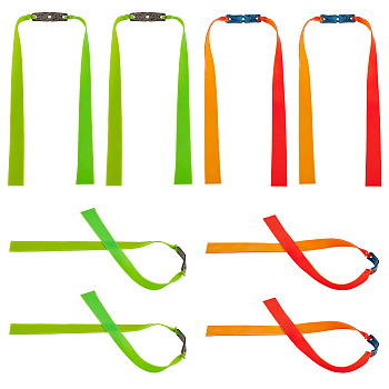 SUPERFINDINGS 16Pcs 2 Colors Elastic Latex Slingshot Flat Rubber Bands, with Microfiber Leather Catapult, Slingshot Replacement Band Accessories, Mixed Color, 480x14~19x1~1.5mm, Hole: 3mm