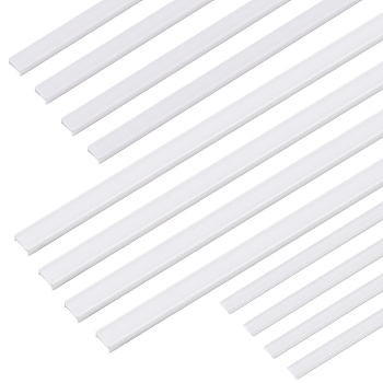 75Pcs 3 Style ABS Plastic I Beam Tubes, DIY Handmade Sand Table Material Model Building, White, 250x1.5~3x1.5~2mm, 25pcs/style