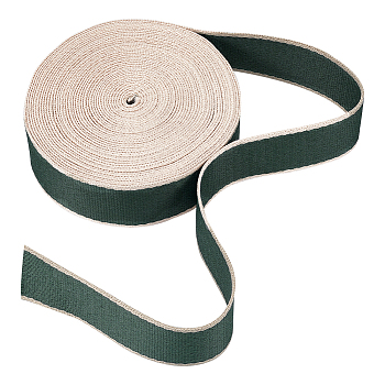 100 Yards Polyester Ribbons, Striped Edge Flat Ribbon, Cadet Blue, 1-1/2 inch(38mm), about 10.00 Yards(9.14m)/Strand