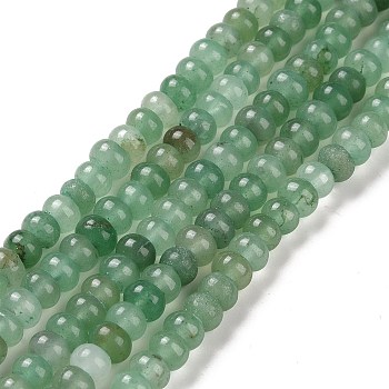 Natural Green Aventurine Beads Strands, Grade AB, Rondelle, 6x4mm, Hole: 1.2mm, about 89pcs/strand, 14.84''(37.7cm)