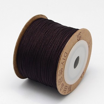 Nylon Threads, Coconut Brown, 0.6mm, about 109.36 yards(100m)/roll