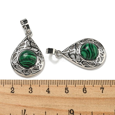 pendentifs malachite synthétiques(G-Q158-05P-18)-3