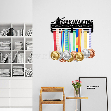 Support mural d'affichage de support de cintre de médaille de fer de thème sportif(ODIS-WH0021-605)-6