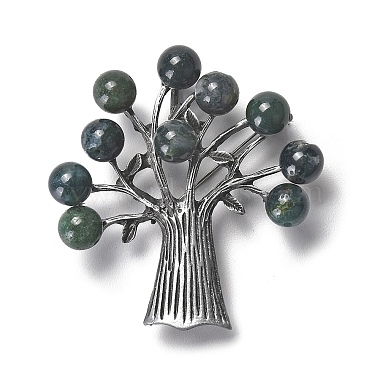 Dark Slate Gray Tree Alloy Brooch