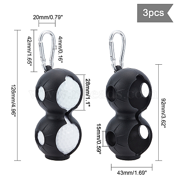 SUPERFINDINGS 3Pcs 8-shape Silicone Silicon Golf Ball Cover(AJEW-FH0002-06)-4