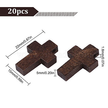サニークルー 200 個の木製ペンダント(WOOD-SC0001-36C)-2