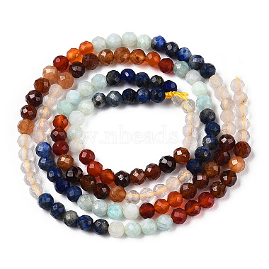 Natural & Synthetic Mixed Gemstone Beads Strands(G-D080-A01-02-19)-2