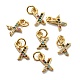 Brass Micro Pave Colorful Cubic Zirconia Charms(ZIRC-F092-01-X)-3