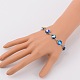 Tibetan Style Alloy Starry Sky Printed Glass Link Bracelets(X-BJEW-JB01675)-4