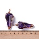 Natural Amethyst Copper Wire Wrapped Big Pendants(G-B073-02RG-08)-3