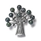 Resin Imitation Agate Tree Brooches(JEWB-M033-01AS-03)-1