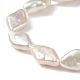 Bracelet extensible perlé losange de perles de keshi baroque naturel pour les femmes(BJEW-JB08911)-2