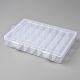 24 Grids Plastic Adjustable Dividers Storage Boxes with Hinged Lid(CON-WH0086-215)-1