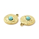 Natural Turquoise Flat Round with Eye Charms(STAS-J401-VC559)-3