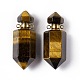 Faceted Bullet Natural Tiger Eye Perfume Bottle Pointed Pendants(G-A026-07A)-2