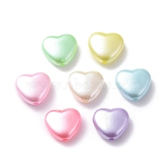 Opaque Acrylic Beads, Heart, Mixed Color, 11x12x5mm, Hole: 1.8mm, about 1250pcs/500g(OACR-G014-03)