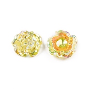 Transparent ABS Plastic Cabochons, Flower, Champagne Yellow, 19.5x7.5mm(KY-G019-03J)