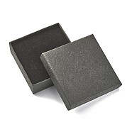 Cardboard Gift Boxes, with Black Sponge inside, Square, Black, 9x9x2.9cm(YS-TAC0001-17C-02)