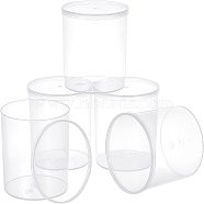 Transparent Plastic Bead Containers, with Hinged Lids, Column, Clear, 8x8.3cm(CON-WH0073-68)