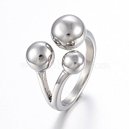 304 Stainless Steel Finger Rings, Round, Stainless Steel Color, Size 9, 19mm(RJEW-H125-12G-19mm)