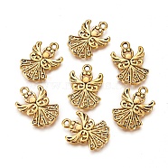 Tibetan Style Alloy Pendants, Cadmium Free & Lead Free, Angel, Antique Golden, 20x14x1mm, Hole : 1.5mm(X-TIBEP-A22571-AG-LF)