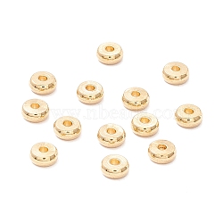 202 Stainless Steel Beads, Disc/Flat Round, Real 18K Gold Plated, 5x2mm, Hole: 1.5mm(X-STAS-P297-01C)