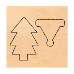 Christmas Wood Cutting Dies, with Steel, for DIY Scrapbooking/Photo Album, Decorative Embossing DIY Paper Card Wood Cutting Dies, with Steel, for DIY Scrapbooking/Photo Album, Decorative Embossing DIY Paper Card, Tree Pattern, 10x10x2.4cm(DIY-WH0169-24)