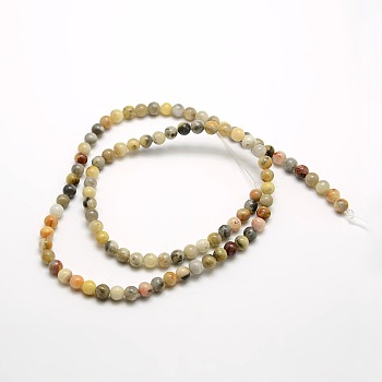 Round Natural Crazy Lace Agate Beads Strands, 4mm, Hole: 1mm, about 93pcs/strand, 15.7 inch