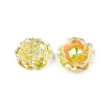 Champagne Yellow Flower ABS Plastic Cabochons