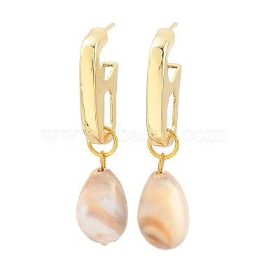 Brass Stud Dangle Earrings(KK-CBA8324-17G)-4