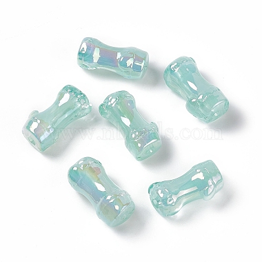 UV Plating Rainbow Iridescent Acrylic Beads(PACR-M003-06)-2