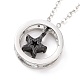 Cubic Zirconia Star Pendant Necklace(NJEW-G073-01B-B)-2