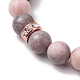 8.5mm Round Natural Pink Zebra Jasper Beaded Stretch Bracelets(BJEW-JB10256-01)-3